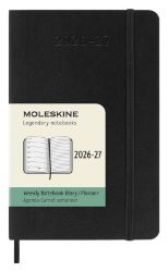 18měsíční diář Moleskine 2026-27 - měkké desky, S, týdenní, černý - Týdenní diáře 18měsíční diář Moleskine 2026-27 - měkké desky, S, týdenní, černý