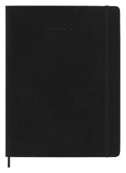 18měsíční diář Moleskine 2026-27 - měkké desky, XL, týdenní, černý - Týdenní diáře 18měsíční diář Moleskine 2026-27 - měkké desky, XL, týdenní, černý