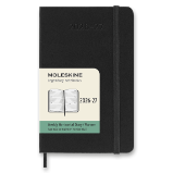 18měsíční diář Moleskine 2026-27 - tvrdé desky, S, týdenní, horizontální, černý - 18měsíční diáře 18měsíční diář Moleskine 2026-27 - tvrdé desky, S, týdenní, horizontální, černý