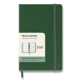Diář Moleskine 2027 - tvrdé desky, S, týdenní, tmavě zelený