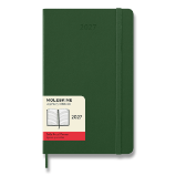 Diář Moleskine 2027 - tvrdé desky, L, denní, tmavě zelený