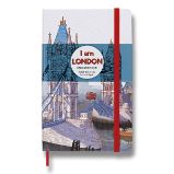 Zápisník Moleskine I am London - L, linkovaný, tvrdé desky
