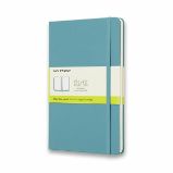 Zápisník Moleskine - tvrdé desky, L, čistý - tyrkysový