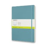 Zápisník Moleskine - měkké desky, XL, čistý - tyrkysový