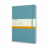 Zápisník Moleskine - tvrdé desky, XL, linkovaný - tyrkysový