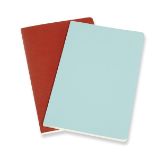 Sešity Moleskine Volant - měkké desky L, čisté, 2 ks, výběr barev - oranžový/ modrý - Sešity Moleskine Volant zápisník oranžový/modrý L, čistý (2ks)