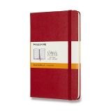 Zápisník Moleskine - tvrdé desky, M, linkovaný - červený