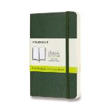 Zápisník Moleskine - měkké desky, S, čistý - tm. zelený Zápisník Moleskine - měkké desky, S, čistý - tm. zelený