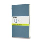 Moleskine Sešity 3 ks modré L, čisté