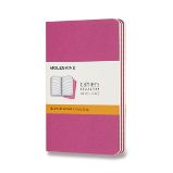 Sešity Moleskine Cahier, S, linkované, 3 ks - tm. růžové Sešity Moleskine Cahier, S, linkované, 3 ks - tm. růžové