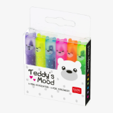 Set Of 6 Mini Highlighters - Teddy'S Mood- Teddy Bear - Zvýrazňovače, popisovače Set Of 6 Mini Highlighters - Teddy'S Mood- Teddy Bear