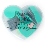 Mini Stationery Set Heart - Drobné kancelářské potřeby Mini Stationery Set Heart