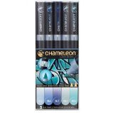 Set Chameleon tónovací fixy, 5ks - modré tóny Set Chameleon tónovací fixy, 5ks - modré tóny