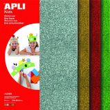 APLI pěnovka se třpytkami 210 x 297 mm - mix 4 barev ( 4 ks ) APLI pěnovka se třpytkami 210 x 297 mm - mix 4 barev ( 4 ks )