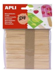 APLI nanuková dřívka 114 x 10 x 2 mm - přírodní 50 ks - Kreativní sady a materiály APLI nanuková dřívka 114 x 10 x 2 mm - přírodní 50 ks