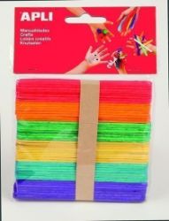 APLI nanuková dřívka 114 x 10 x 2 mm - mix barev 50 ks - Kreativní sady a materiály APLI nanuková dřívka 114 x 10 x 2 mm - mix barev 50 ks