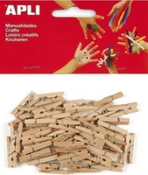 APLI dřevěné kolíčky 25 x 3 mm - přírodní 45 ks - Kreativní sady a materiály APLI dřevěné kolíčky 25 x 3 mm - přírodní 45 ks