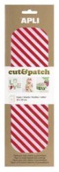 APLI Cut&Patch papír 30 x 50 cm - Pruhy červenobílé 3 ks - Papíry a čtvrtky APLI Cut&Patch papír 30 x 50 cm - Pruhy červenobílé 3 ks
