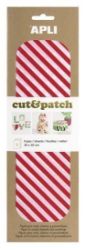 APLI Cut&Patch papír 30 x 50 cm - Pruhy červenobílé 3 ks - Papíry a čtvrtky APLI Cut&Patch papír 30 x 50 cm - Pruhy červenobílé 3 ks
