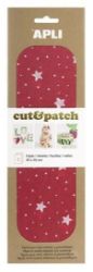 APLI Cut&Patch papír 30 x 50 cm - Hvězdy na červeném 3 ks APLI Cut&Patch papír 30 x 50 cm - Hvězdy na červeném 3 ks