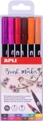 Apli Brush Duo sada fixů 12 ks - Výtvarné potřeby do školy Apli Brush Duo sada fixů 12 ks
