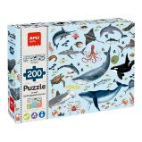 APLI edukativní puzzle – Ohrožená zvířata v oceánu, 200 ks - Puzzle APLI edukativní puzzle – Ohrožená zvířata v oceánu, 200 ks