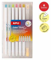 Pastelky stiskací duhové Color Click 6ks, vč. Ořezávátka Pastelky stiskací duhové Color Click 6ks, vč. Ořezávátka