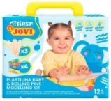 JOVI BABY plastelína 4x38g + 3 dřevěné válečky - Kreativní sady a materiály JOVI BABY plastelína 4x38g + 3 dřevěné válečky