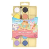 JOVI Kawaii vodové barvy 12 ks + štětec JOVI Kawaii vodové barvy 12 ks + štětec