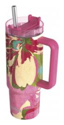 Nerezový termohrnek s brčkem Stream Pink Flambe 950ml - Termosky Nerezový termohrnek s brčkem Stream Pink Flambe 950ml