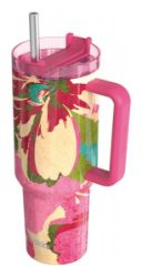 Nerezový termohrnek s brčkem Stream Pink Flambe 1200ml