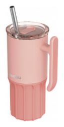 Nerezový termohrnek s brčkem Umi Peachy Pink 720ml - Termosky Nerezový termohrnek s brčkem Umi Peachy Pink 720ml