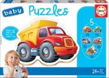 Trefl Puzzle Baby Vozidla 5v1 (3-5 dílků) - Puzzle Baby puzzle Vozidla 5v1
