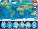 Puzzle svítící Mapa světa 1000 dílků Puzzle svítící Mapa světa 1000 dílků