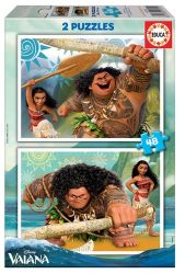 Puzzle Odvážná Vaiana 2x48 dílků Puzzle Odvážná Vaiana 2x48 dílků