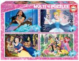 Puzzle Disney princezny 4v1 (50,80,100,150 dílků) - Dětské puzzle Puzzle Disney princezny 4v1