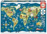 Puzzle Mapa světa 200 dílků - Puzzle Puzzle Mapa světa