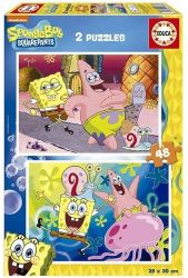 Puzzle Sponge Bob 2x48 dílků Puzzle Sponge Bob 2x48 dílků