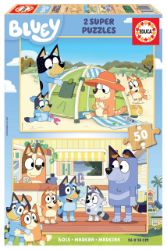 Dřevěné puzzle Bluey 2x50 dílků Dřevěné puzzle Bluey 2x50 dílků
