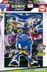 Puzzle svítící Sonic Prime 300 dílků Puzzle svítící Sonic Prime 300 dílků