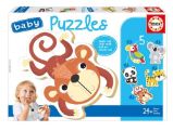 Baby puzzle Divoká zvěř 5v1 - Puzzle Baby puzzle Divoká zvěř 5v1