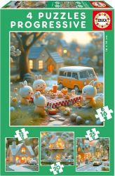 Puzzle Králičí město 4v1 (12,16,20,25 dílků) Puzzle Králičí město 4v1 (12,16,20,25 dílků)
