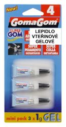 Lepidlo vteřinové 4 3x1g gelové - Korekční a lepicí potřeby Lepidlo GG vteřinové 3x1g gelové