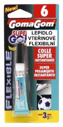 Lepidlo vteřinové pro pružné spoje 6 3g - Lepidla a lepicí pásky Lepidlo GG vteřinové flexible 3g (6)