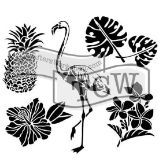 TCW šablona 30,5 x 30,5 cm / Tropical elements - Výtvarné potřeby TCW šablona 30,5 x 30,5 cm / Tropical elements
