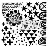 TCW šablona 30,5 x 30,5 cm - Positivity - Výtvarné potřeby TCW šablona 30,5 x 30,5 cm - Positivity