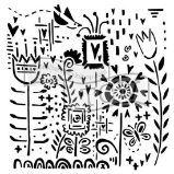 TCW šablona 30,5 x 30,5 cm - Songful flowers TCW šablona 30,5 x 30,5 cm - Songful flowers