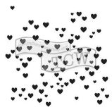 TCW šablona 30,5 x 30,5 cm - Micro Hearts - Výtvarné potřeby TCW šablona 30,5 x 30,5 cm - Micro Hearts
