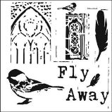TCW šablona 15,24 x 15,24 cm - Fly Away, mini TCW šablona 15,24 x 15,24 cm - Fly Away, mini