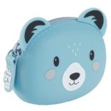 Peněženka se zipem Puppies to go - Medvěd, modrá - Peněženky pro děti Peněženka se zipem Puppies to go - Medvěd, modrá